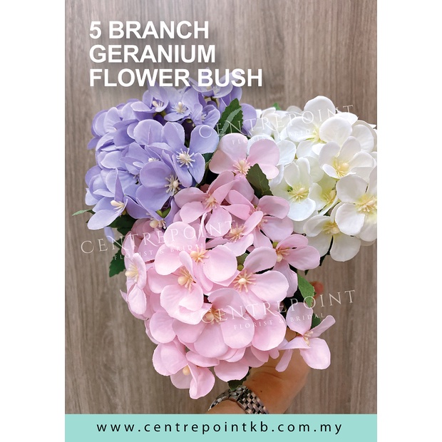 5 Branch Geranium Flower Bush / Mini Hydrangea | Shopee Malaysia