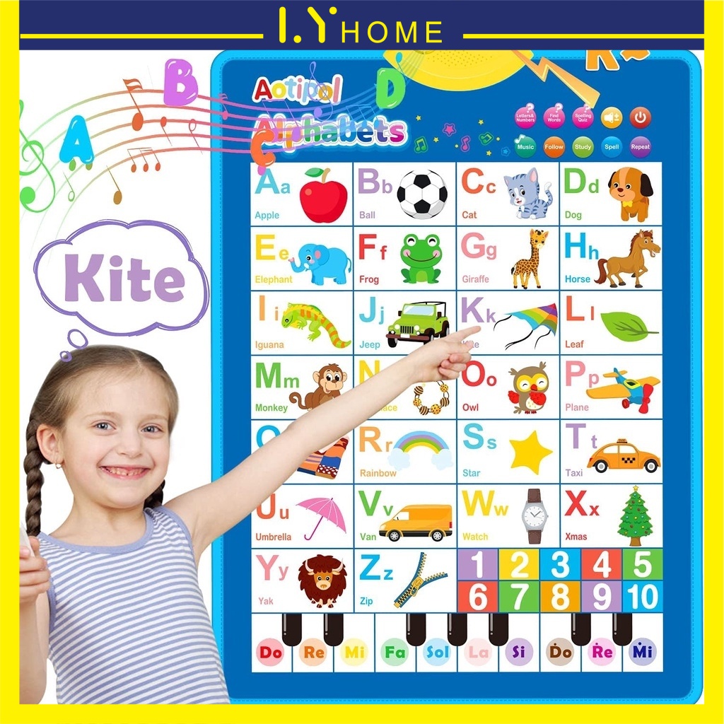 English Interactive Talking Alphabet Poster ABC Wall Chart With Sound ...