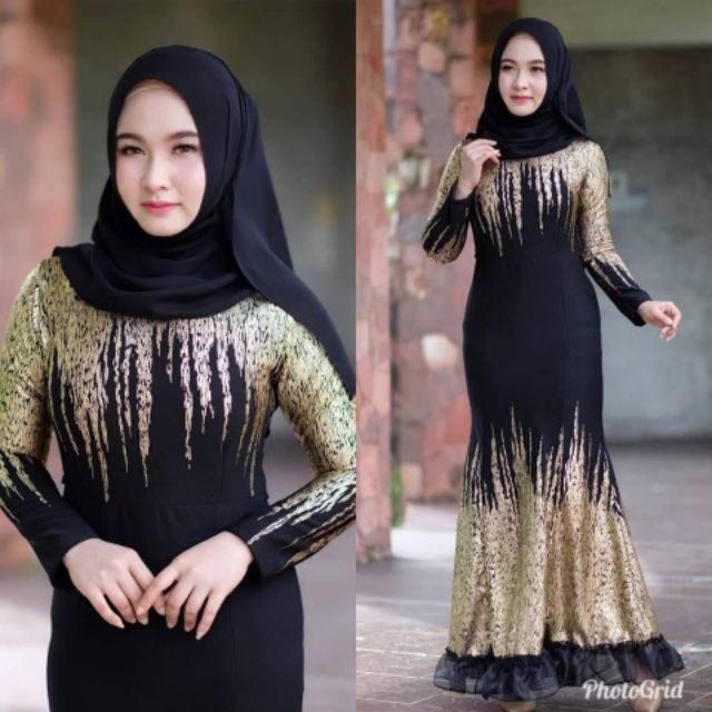 muslimah glamorous dress for dinner