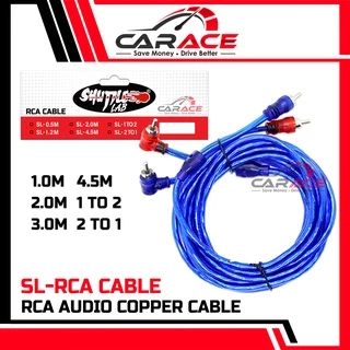 Car Audio RCA Cable Bundle – 5-Pack 2-Channel Cables With Gold Tips For Amplifiers