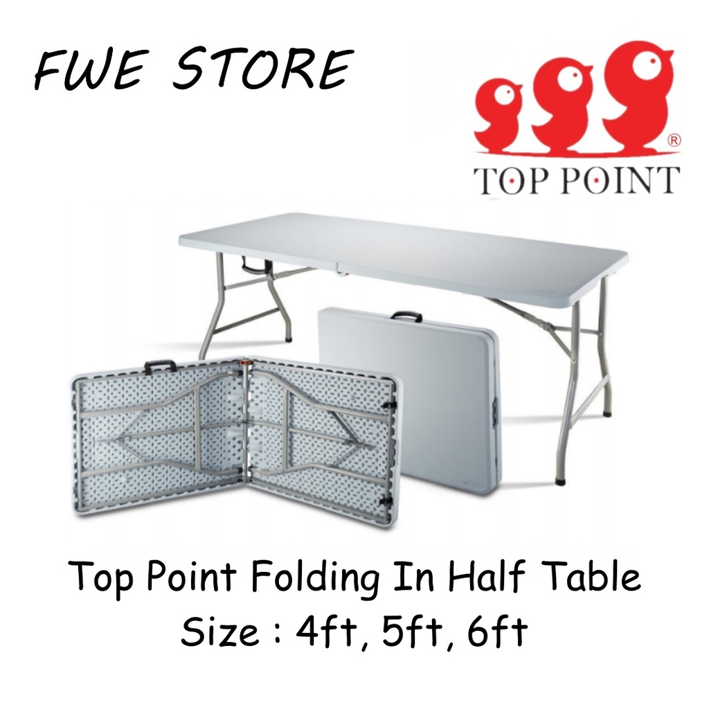 TOP POINT Folding In Half Table 4FT, 5FT, 6FT Shopee Malaysia