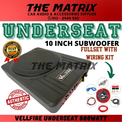 [FULLSET] 10 INCH UNDERSEAT SUBWOOFER + WOOFER WIRING KIT Shopee Malaysia