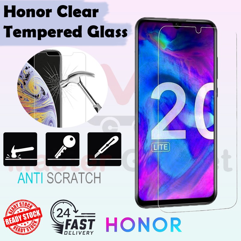 Honor Clear Tempered Glass X6b X7b X6a 90 Lite X5 Plus X8a X7a X7 X8 X9 20 Play V20 10 9x 8c 8x