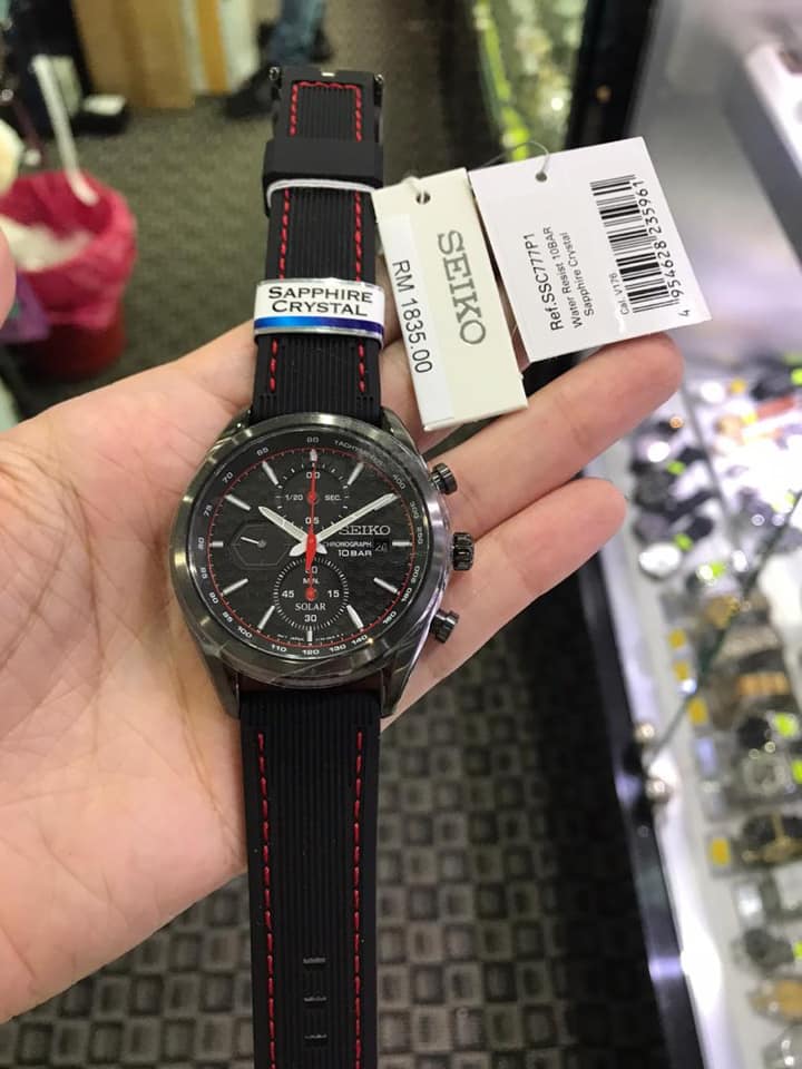 Seiko SSC777P1 Macchina Sportiva Solar Power Chronograph Sapphire Glass Silicone Strap Men s Watch Shopee Malaysia