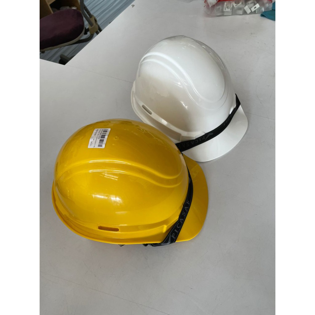 [SIRIM] PICASAF SAFETY HELMET (YELLOW/WHITE) | Shopee Malaysia