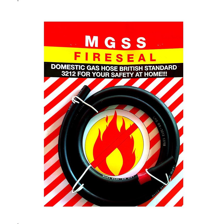 1.4m MGSS Domestic Gas Hose British Standard 3212 Gas Cooker Stove Hose ...