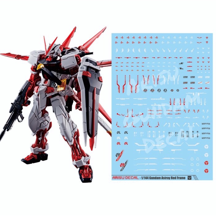 Water Slide Decal Gundam Astray Red Frame HG RG 1/144 Arisu Decal ...