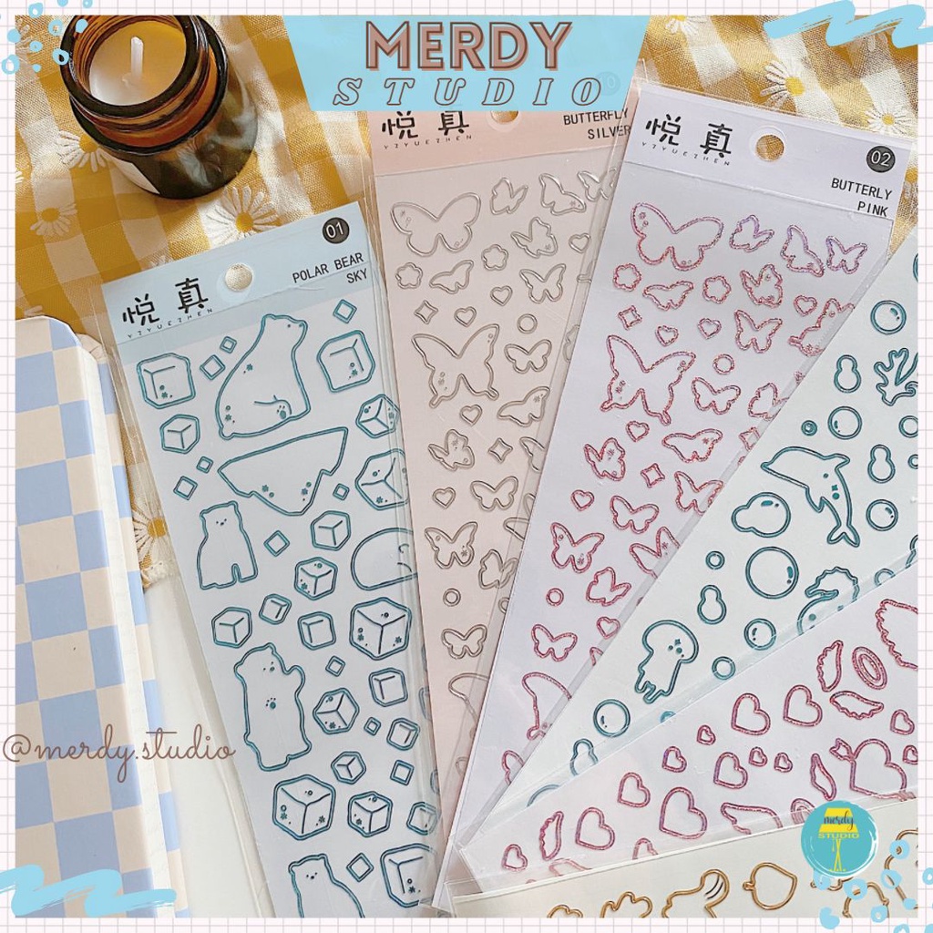 Removing Sticker, luxurious glitter border stickers to decorate ...
