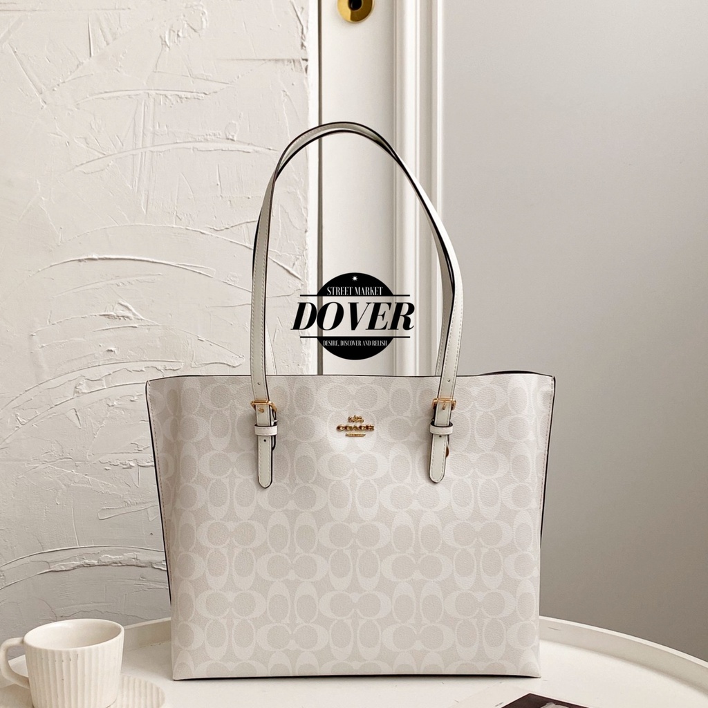 Coach on sale white tote