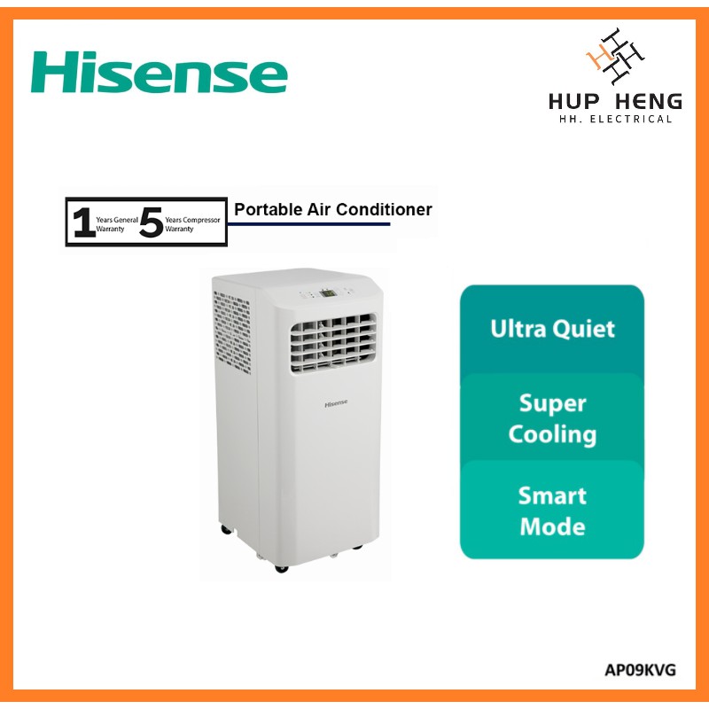 Hisense 1HP / 1.5HP Portable Air Conditioner AP09KVG / AP12NXG Shopee