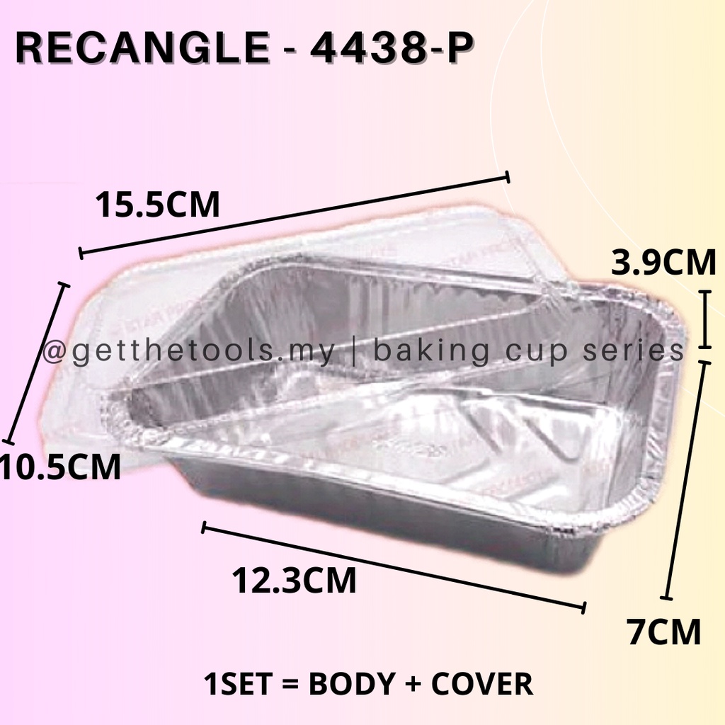 5SET 4438-P ALUMINIUM FOIL BAKING MOULD Storage Disposable Bakeware ...