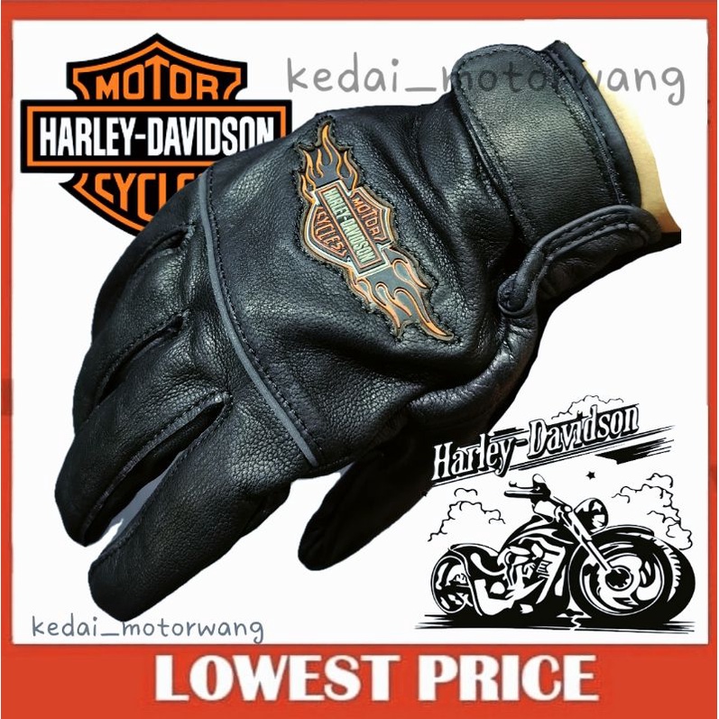 Harley davidson leather on sale gloves