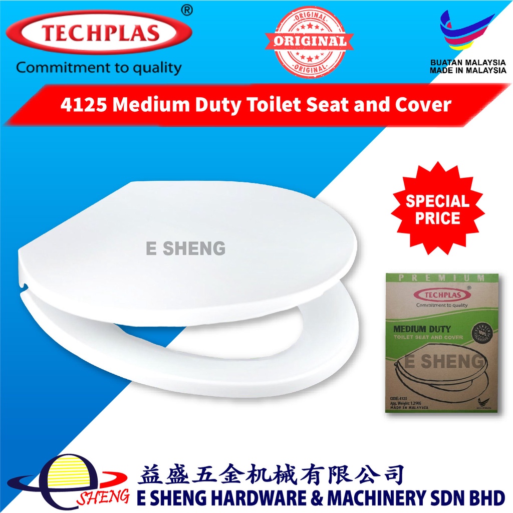 Techplas Toilet Seat Cover White 4127 Soft Close 4125 Medium Duty Vinyl And Techplas Light