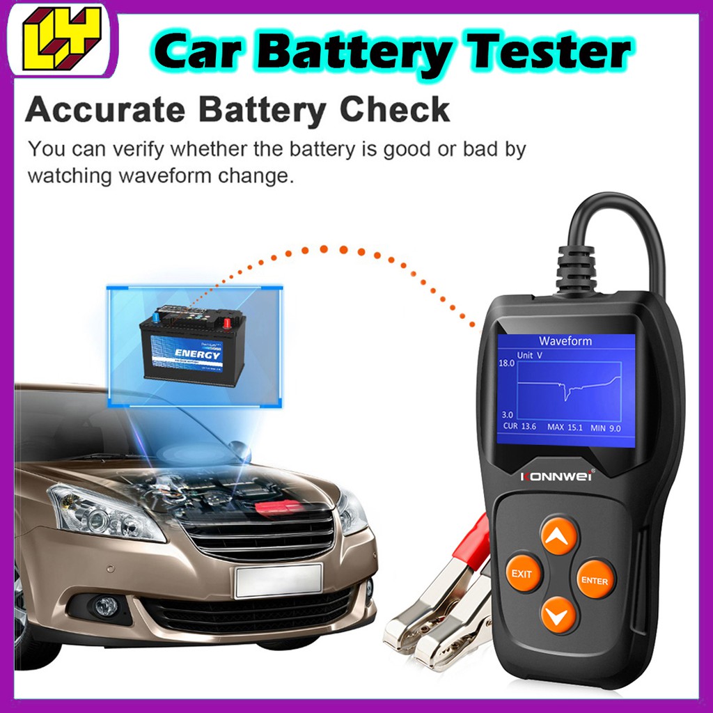 KONNWEI KW600 Car Battery Tester Battery Analyzer Digital Battery
