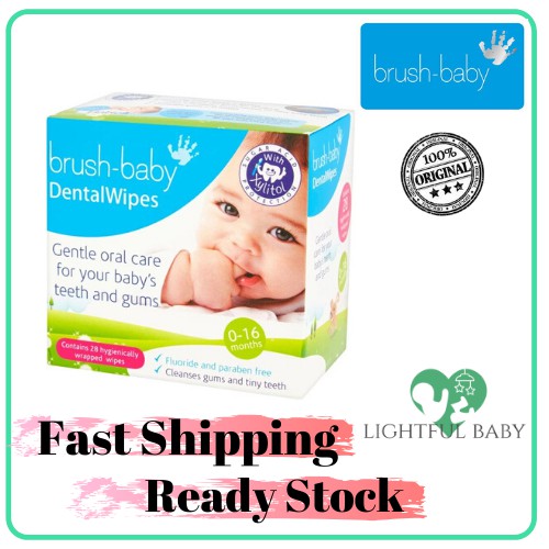[Brush Baby] Teething Wipes Baby Gum & teeth with Xylitol (prevent