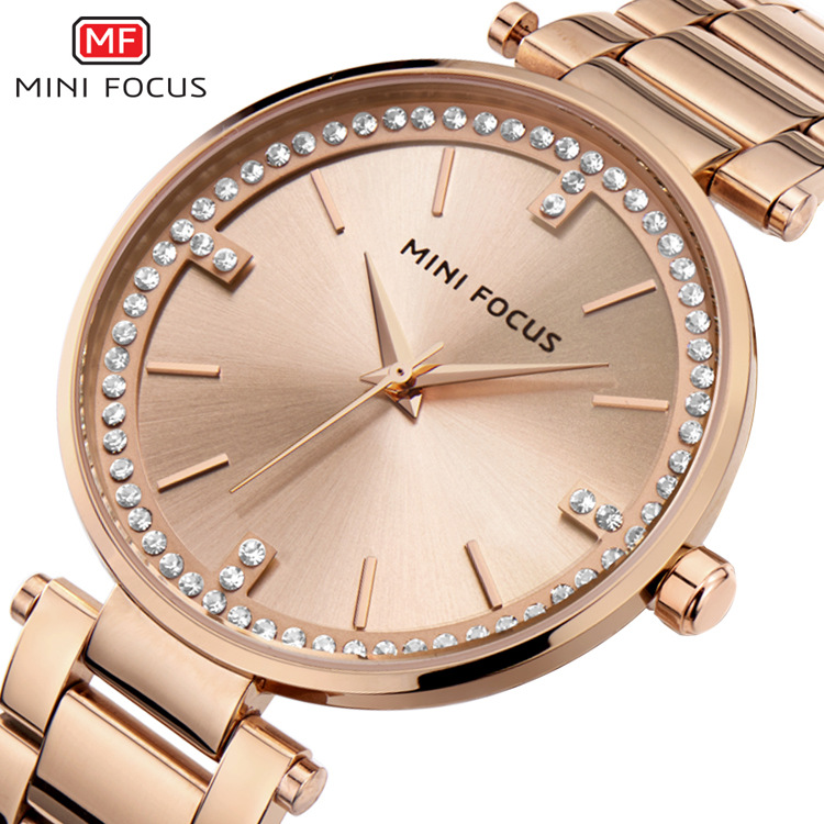 Mini focus / women watch / quartz watch / diamond / Japanese movement ...