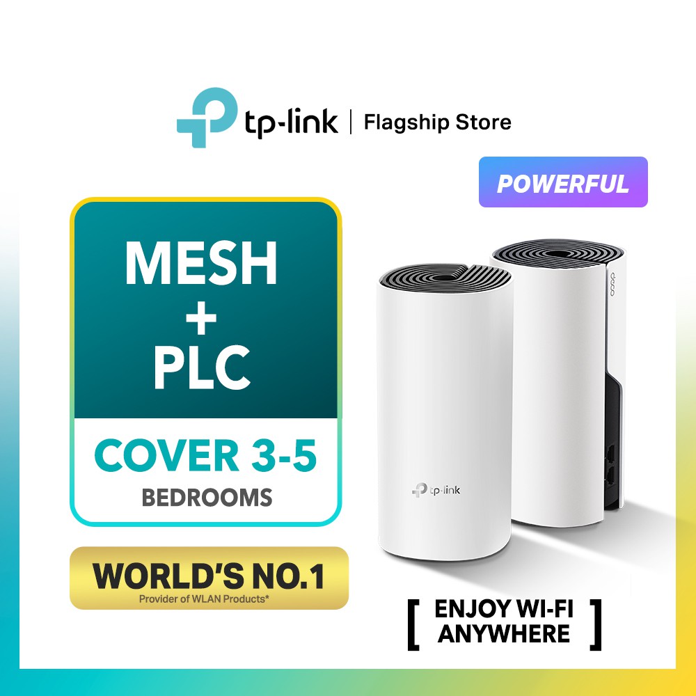 TP-Link Deco P9 (2-Pack) - AC1200 + AV1000 Whole Home Hybrid Mesh Wifi  Wireless System