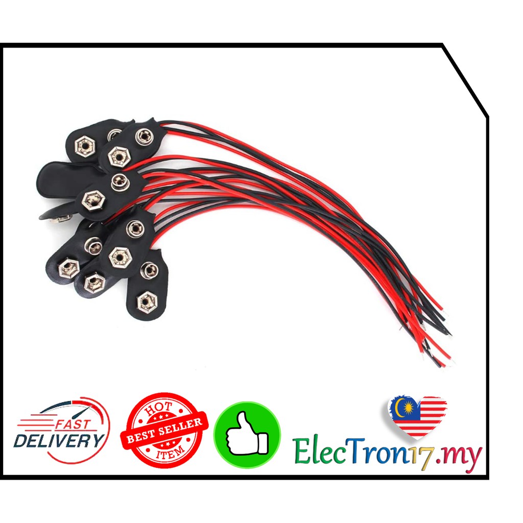 9V Battery Snap Connector Clip Switch Cap Button Connector 9 volt