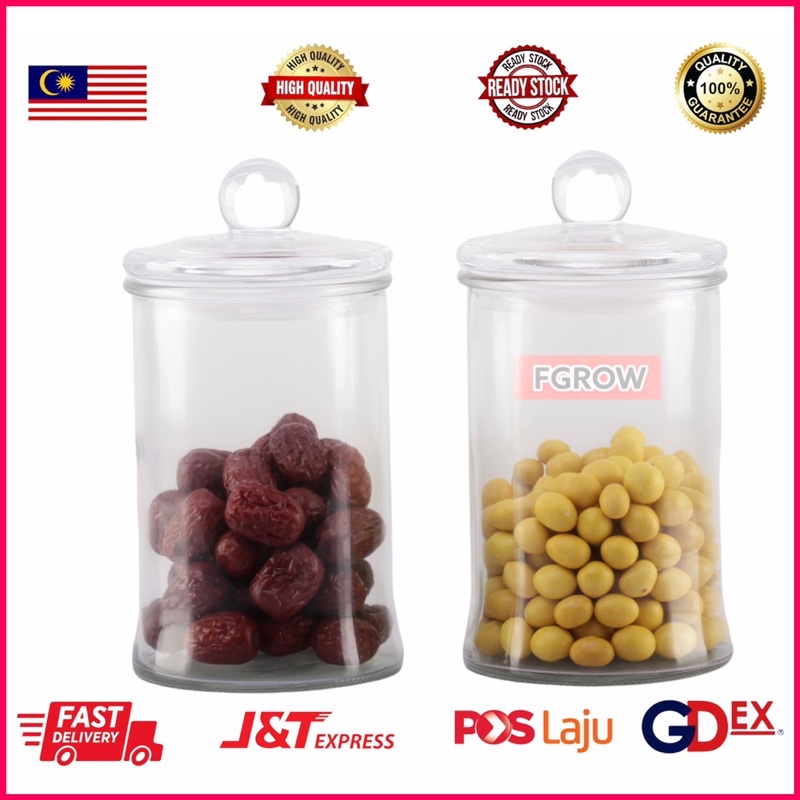 BALANG KACA SAIZ 800ML/375ML/150ML BESAR KEDAP UDARA, BOTTLE JAR GLASS ...