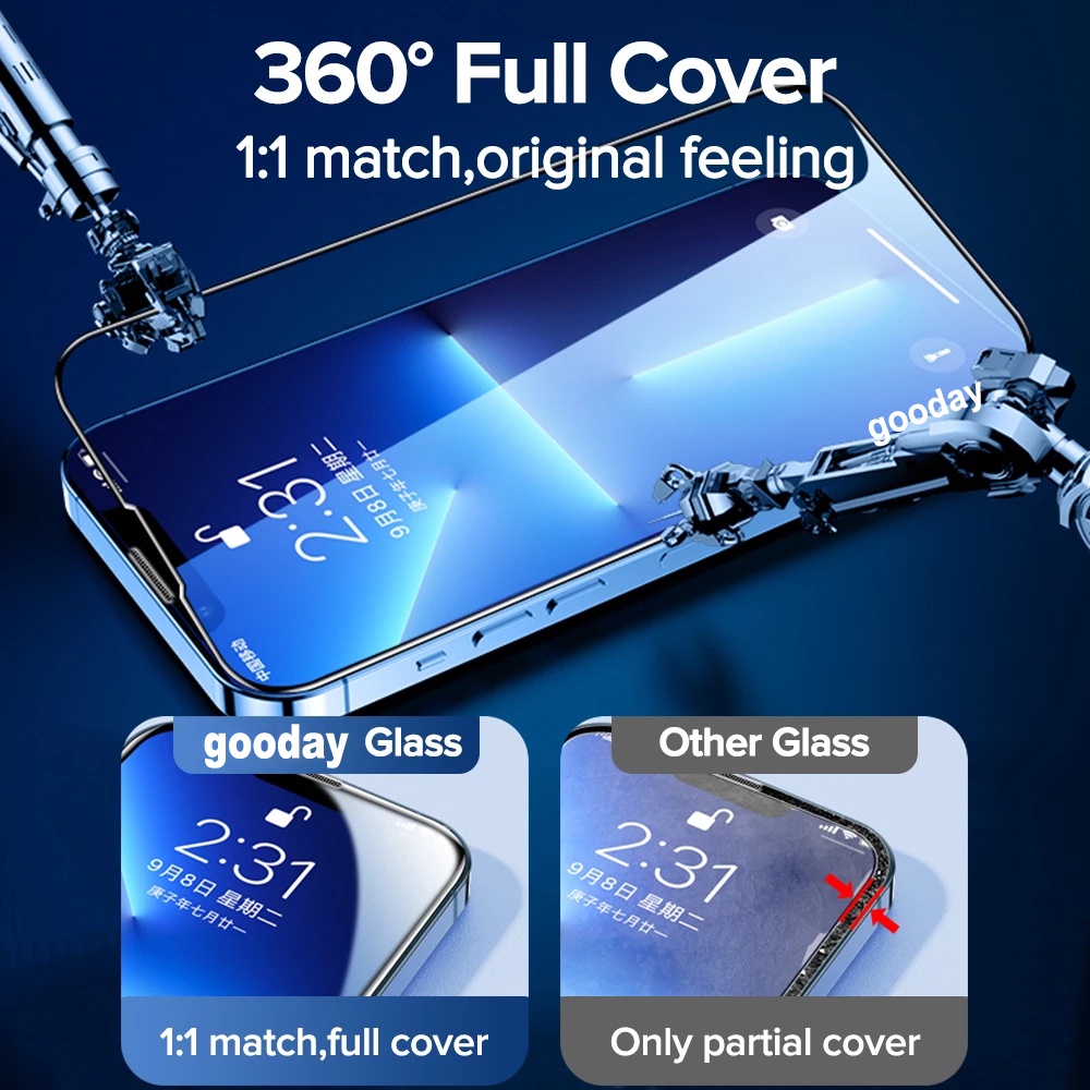 thumbnail image 2 of 2 Pack Tempered Glass Screen Protector For Google Pixel 3 5 6 6A 7 Pro Full Cover 2 of 6
