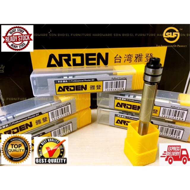 ARDEN ROUTER 100% Original High Quality BIT 1/4 X 3/8 DOUBLE BEARING ...