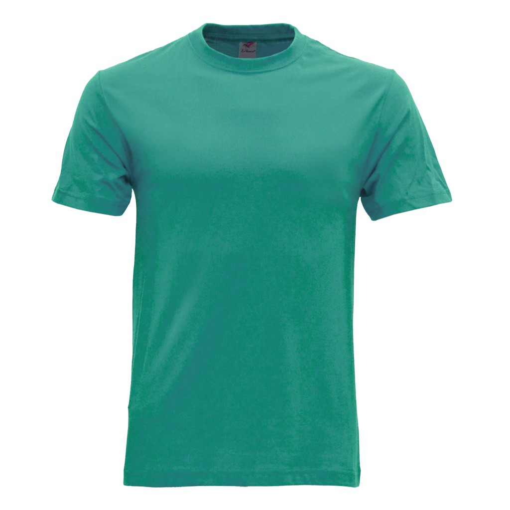 Baju T-Shirt 100% Cotton Unisex Round Neck Plain T-Shirt RC01: Light ...