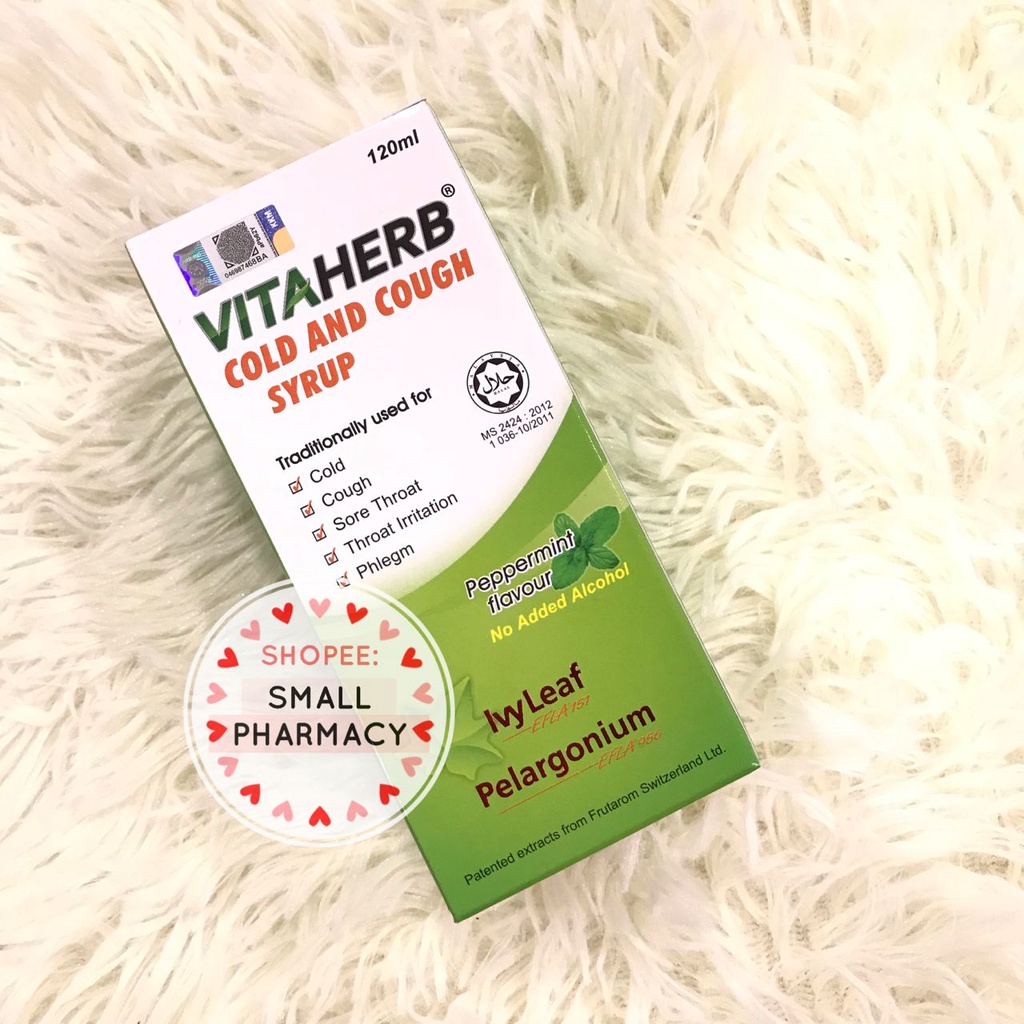 Vitaherb Cold and Cough Syrup 120 ml Ivy leaf 005032 Shopee Malaysia