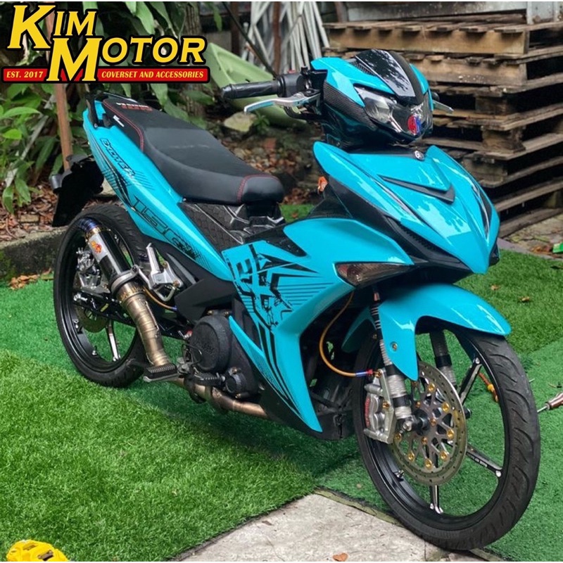 COVERSET Y15 V1 V2 ORIGINAL VELOZI EXCITER THAI SKYBLUE CUSTOM | Shopee ...