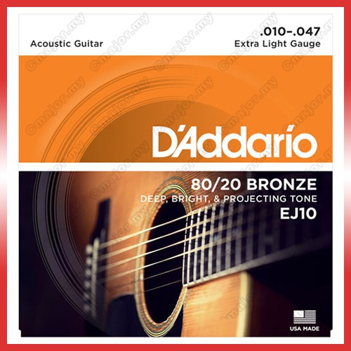 D Addario 80 20 Bronze Acoustic Guitar Strings Shopee Malaysia