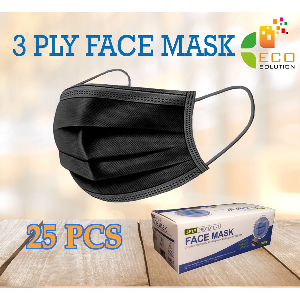 FACE MASK 3 Layer Non Medical Disposable Mask 50 & 25 Pcs Extra Safe ...