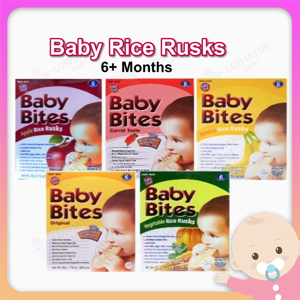 [Baby Food] TAKES ONE Baby Bites Rice Rusks 24pieces 50g 6+ months ...