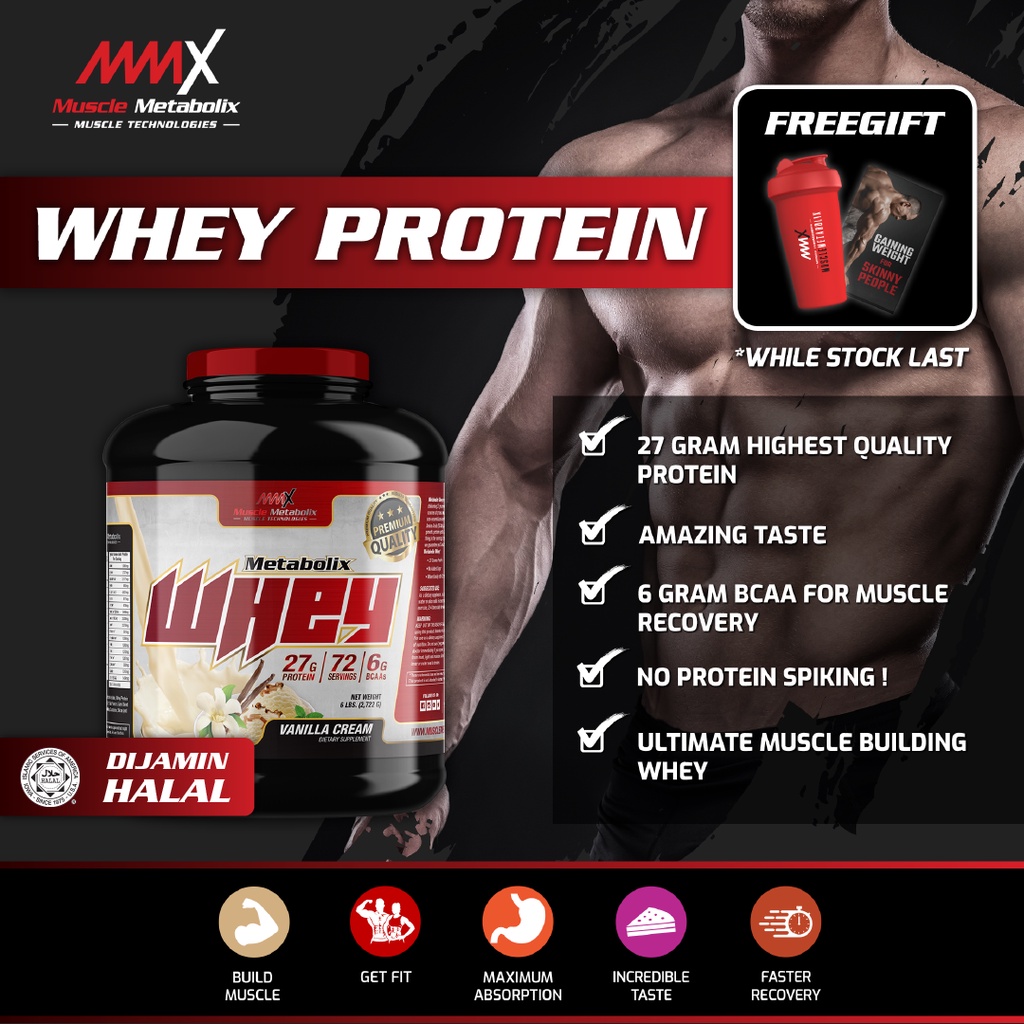 MMX METABOLIX WHEY PROTEIN 4.4lbs, 27G Protein, Supplement, Cutting