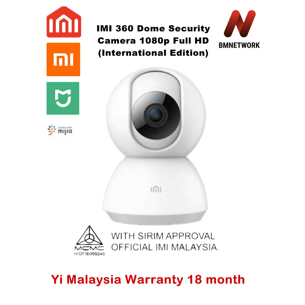 Imi Home Security Dome Camera 360° 1080p 