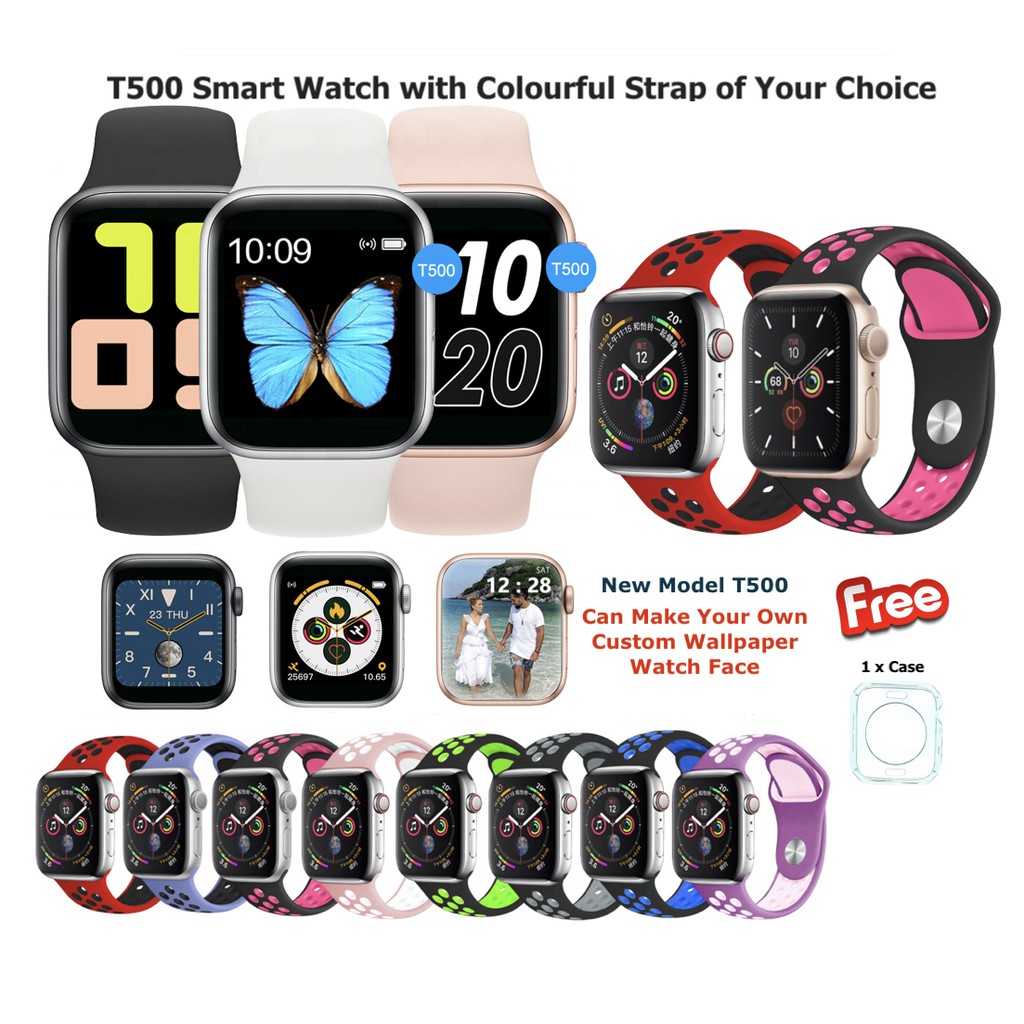 42mm T500 Smart Watch Jam Pintar Sports Bluetooth Call Full Touch