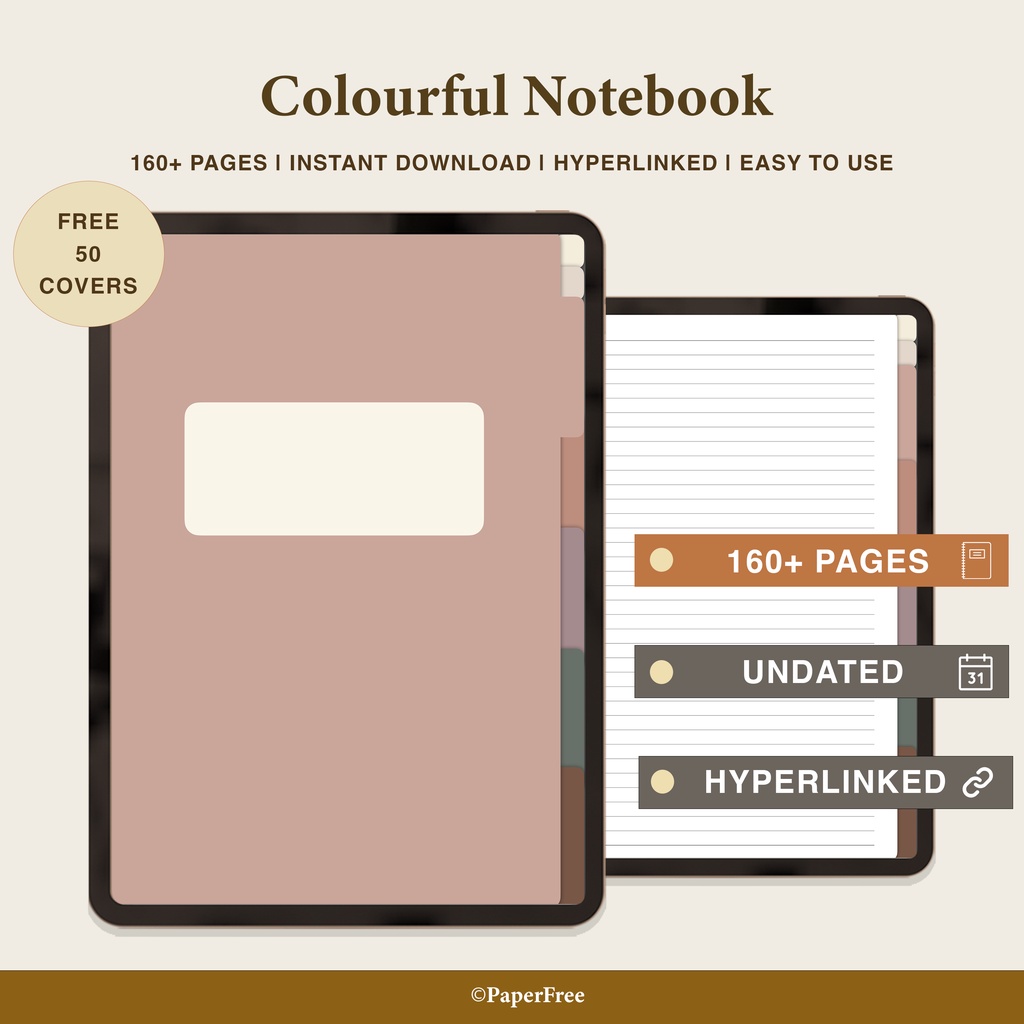 GoodNotes / Notability / Colourful Notebook / PDF Digital Planner ...