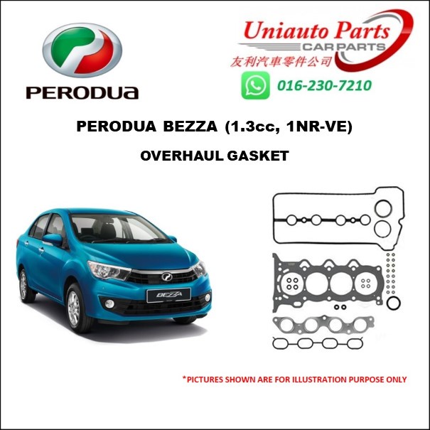 PERODUA BEZZA (1.3cc, 1NRVE) OVERHAUL GASKET Shopee Malaysia