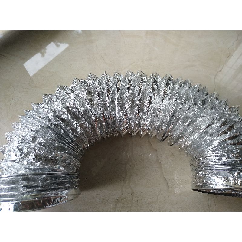 Aluminium foil Flexible air Ventilation exhaust ducting hose pipe 100mm ...