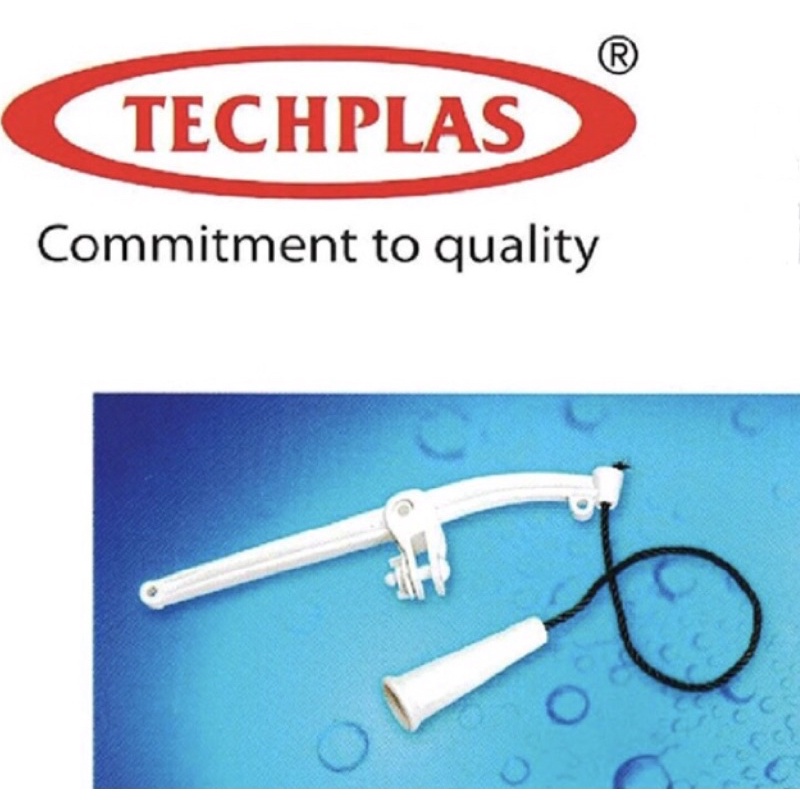 Ready Stock Techplas High Level Cistern Toilet Flush Handle With Nylon