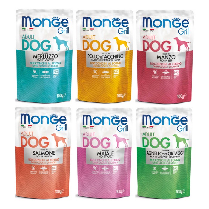 Monge Grill Pouch Wet Dog Food (100g Italy) Shopee Malaysia