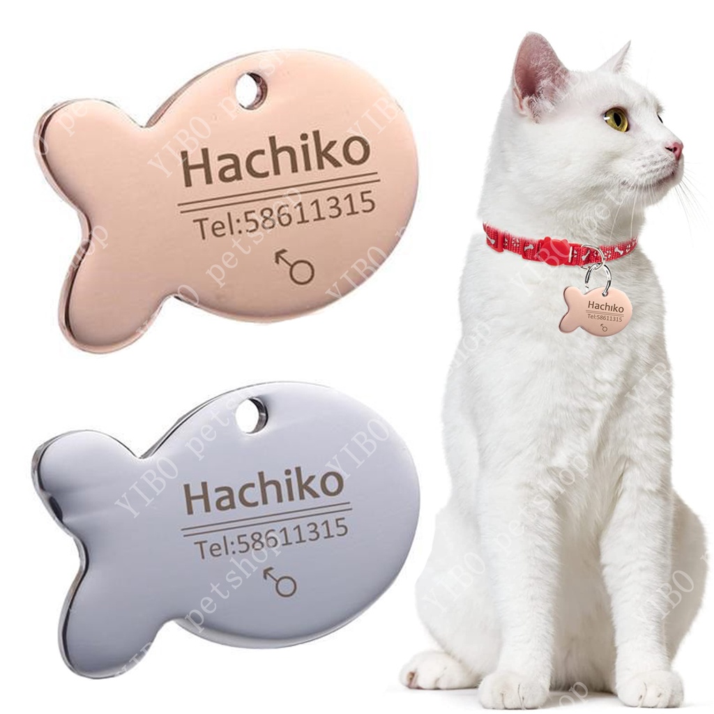 Cat collar outlet and name tag