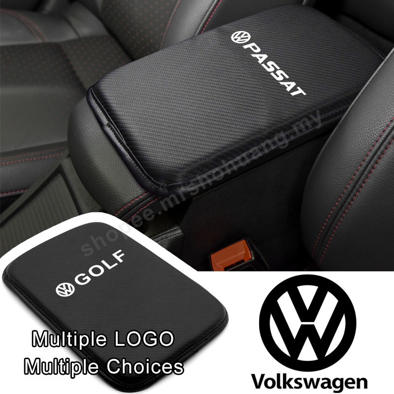 Car Arm Rest Pad For Volkswagen Polo Beetle Vento Jetta Tiguan Golf Passat Accessories Carbon