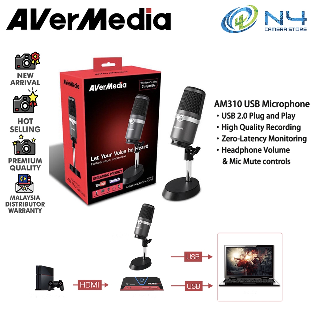 Avermedia USB Microphone AM310 | Shopee Malaysia