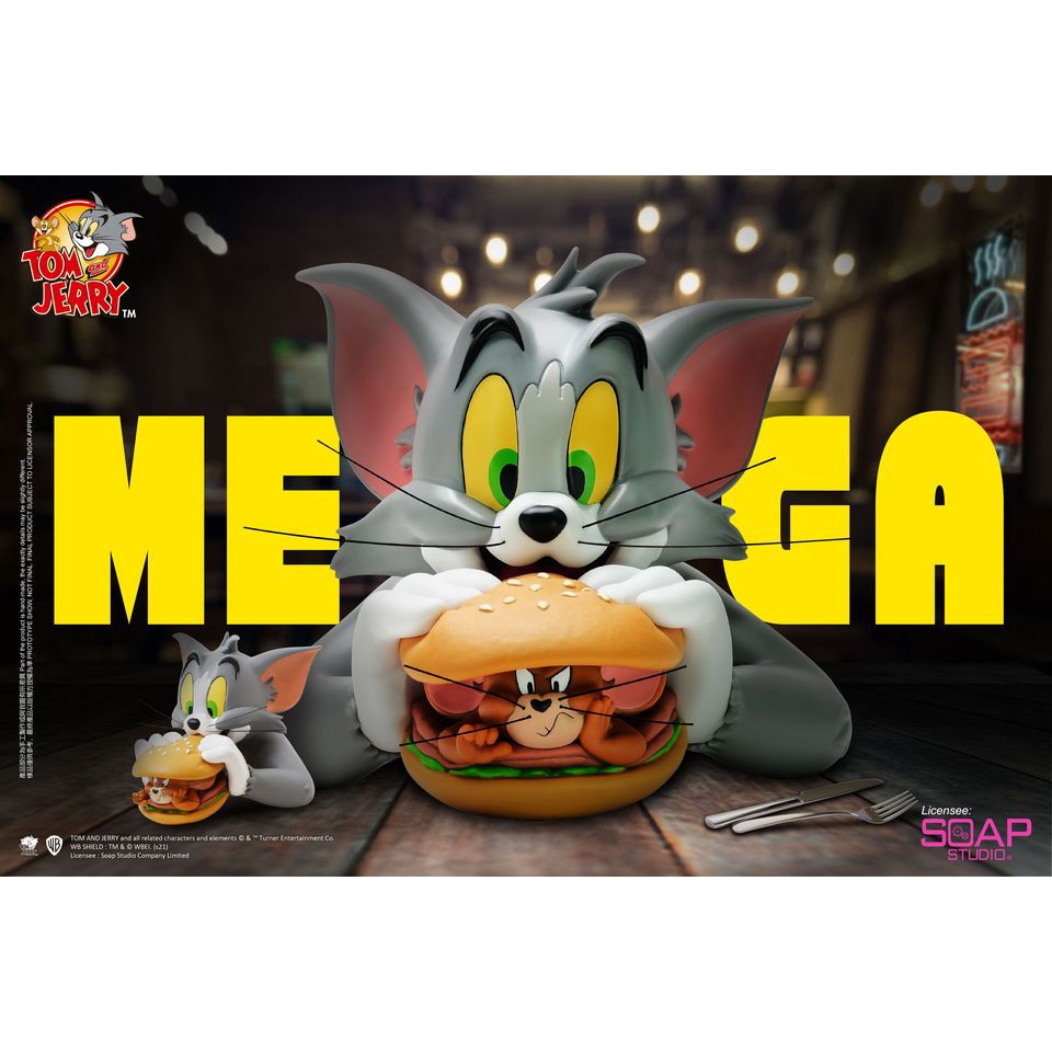 Tom and Jerry Mega Burger Bust Figure Statue (1000 Version