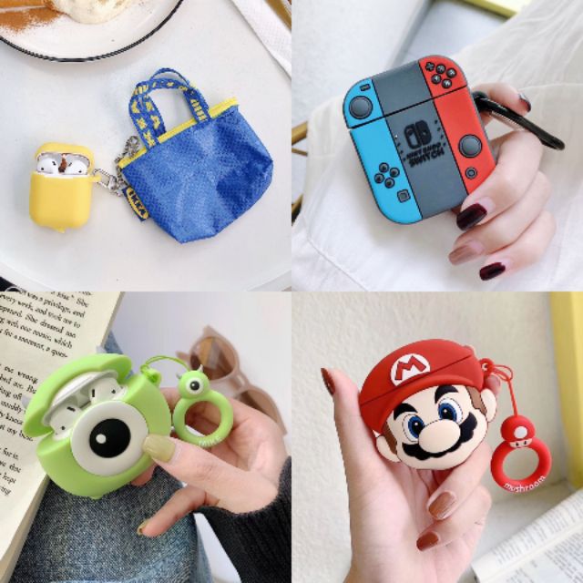 Airpod Case Shockproof Silicone Casing Cute Cover for Airpods i12