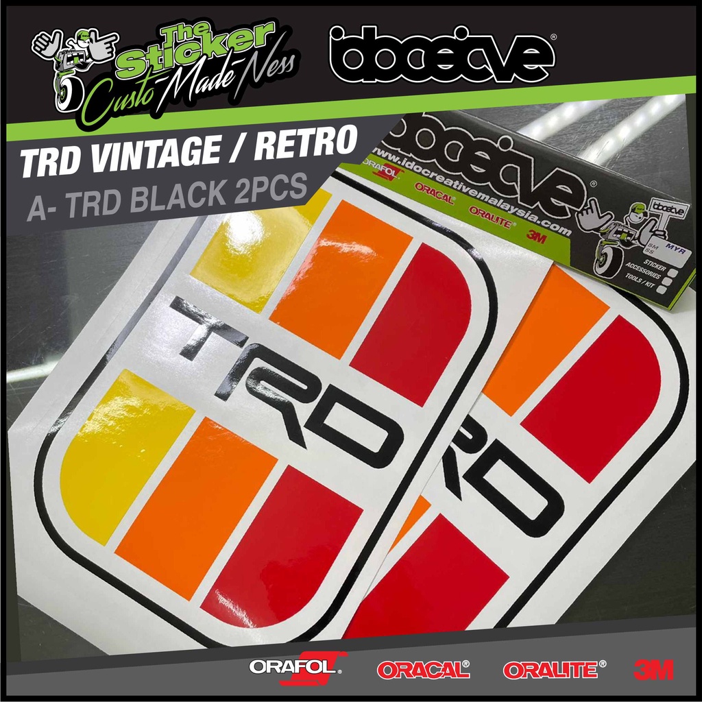 Toyota TRD retro vintage CUSTOM decals premium quality 5 years ...