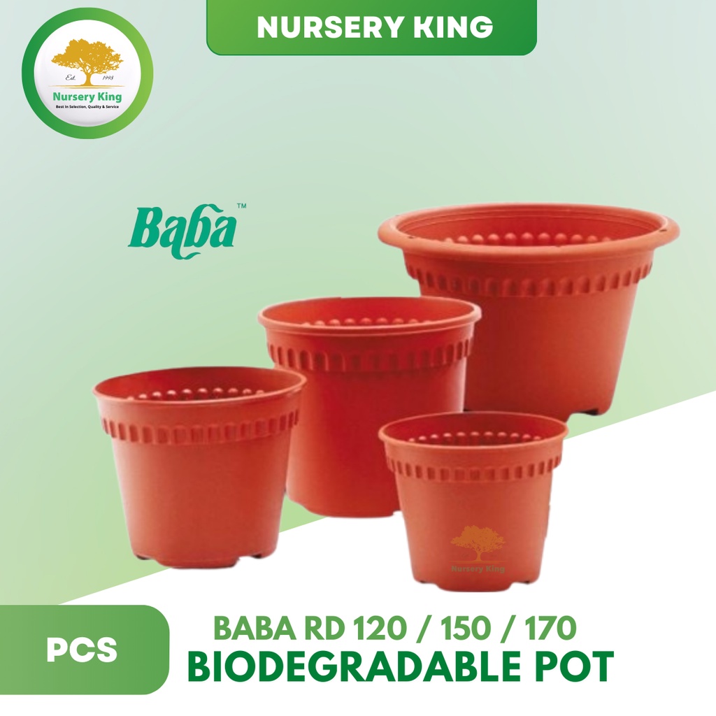 Baba Biodegradable Plastic Pot 3 Size Available | Shopee Malaysia