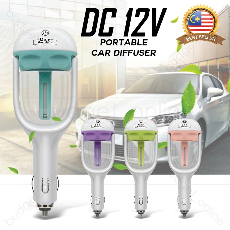 DC 12V Portable Mini Car Diffuser Air Purifier Aromatherapy Freshener ...