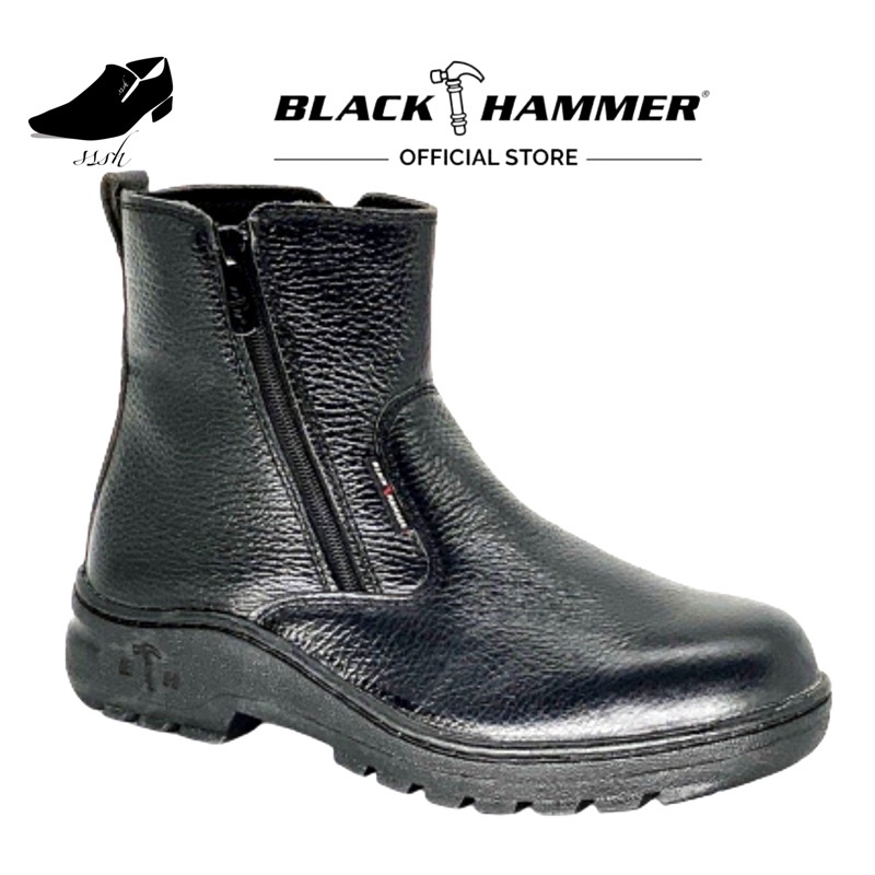 ORIGINAL Black Hammer Safety Shoes 2000 Series Mid Cut Zip On BH 2333