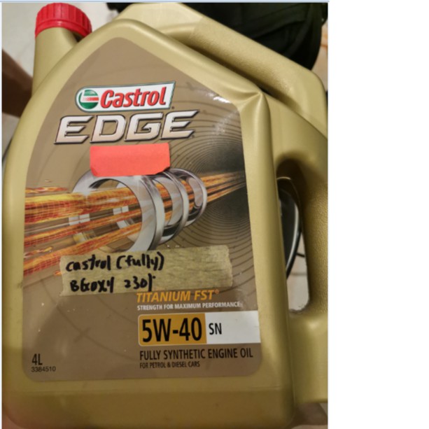 CASTROL EDGE FULLY SYNTHETIC ENGINE OIL 5W-40 4LITER | Shopee Malaysia