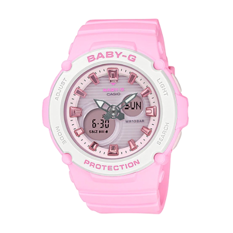 Casio Baby G BGA270 Series in Pastel Colours Pink Resin Band Watch